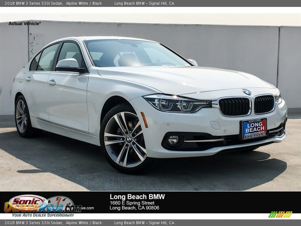 2018 BMW 3 Series 330i Sedan Alpine White / Black Photo #1