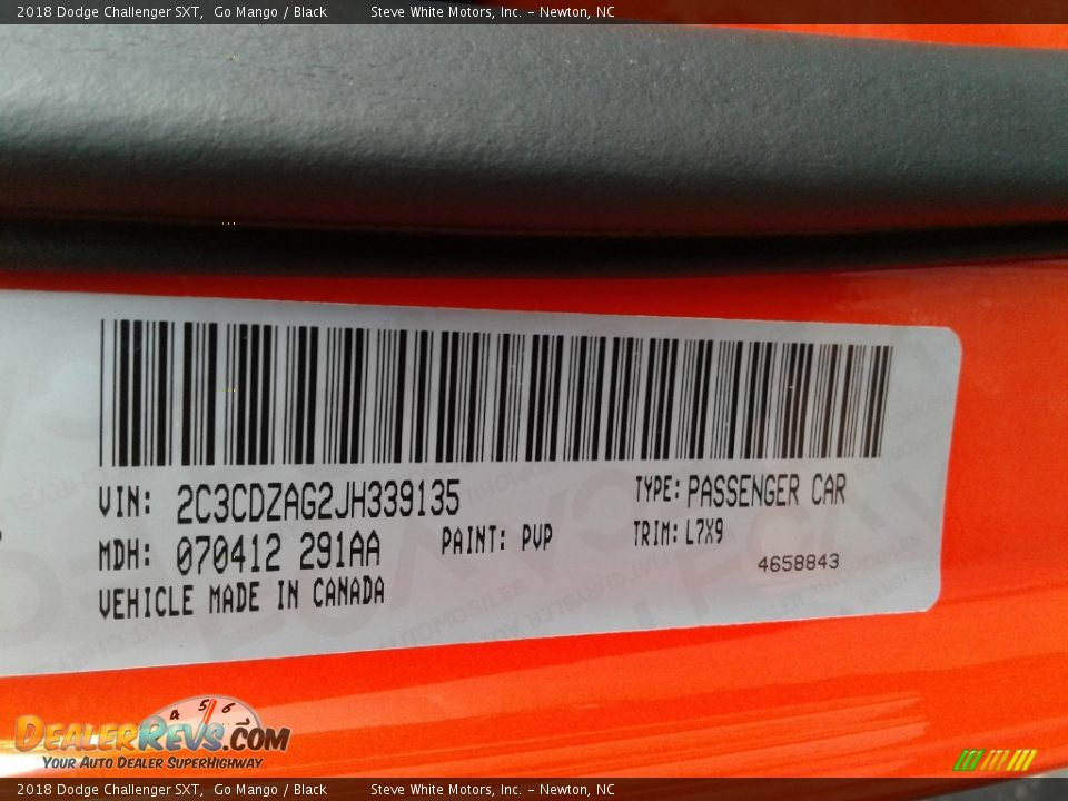2018 Dodge Challenger SXT Go Mango / Black Photo #29