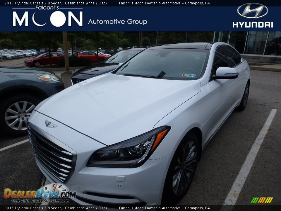 2015 Hyundai Genesis 3.8 Sedan Casablanca White / Black Photo #1