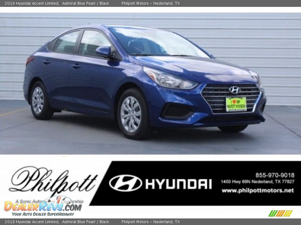 2019 Hyundai Accent Limited Admiral Blue Pearl / Black Photo #1