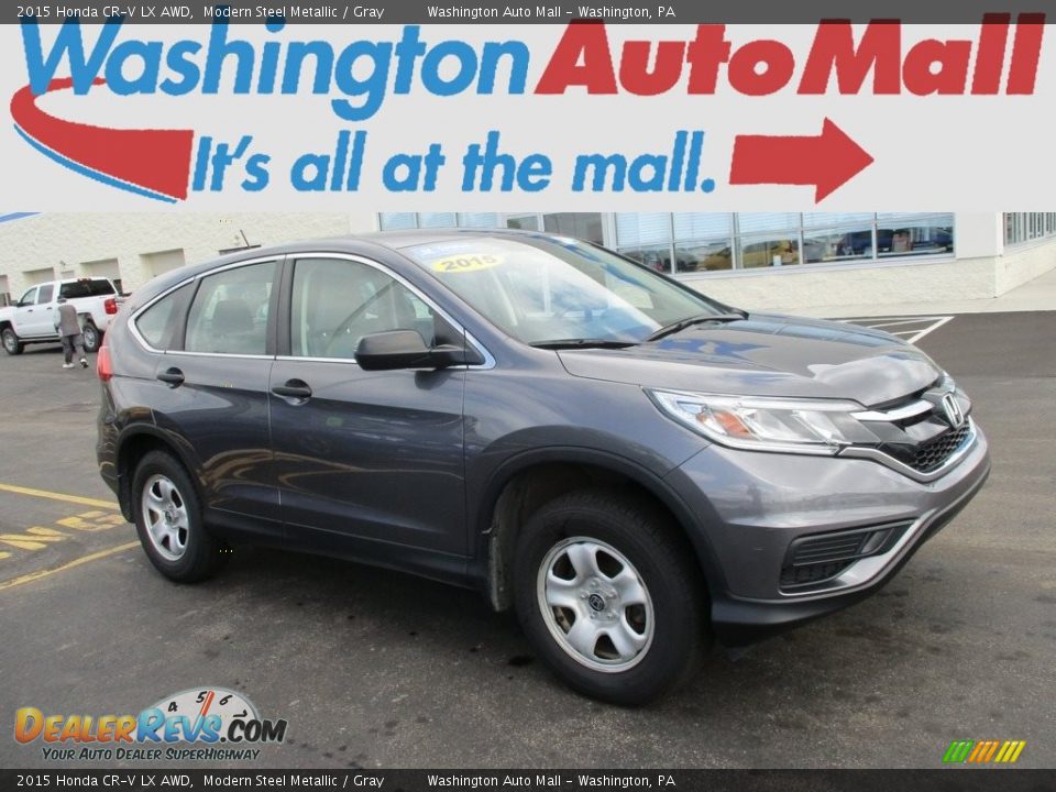 2015 Honda CR-V LX AWD Modern Steel Metallic / Gray Photo #1