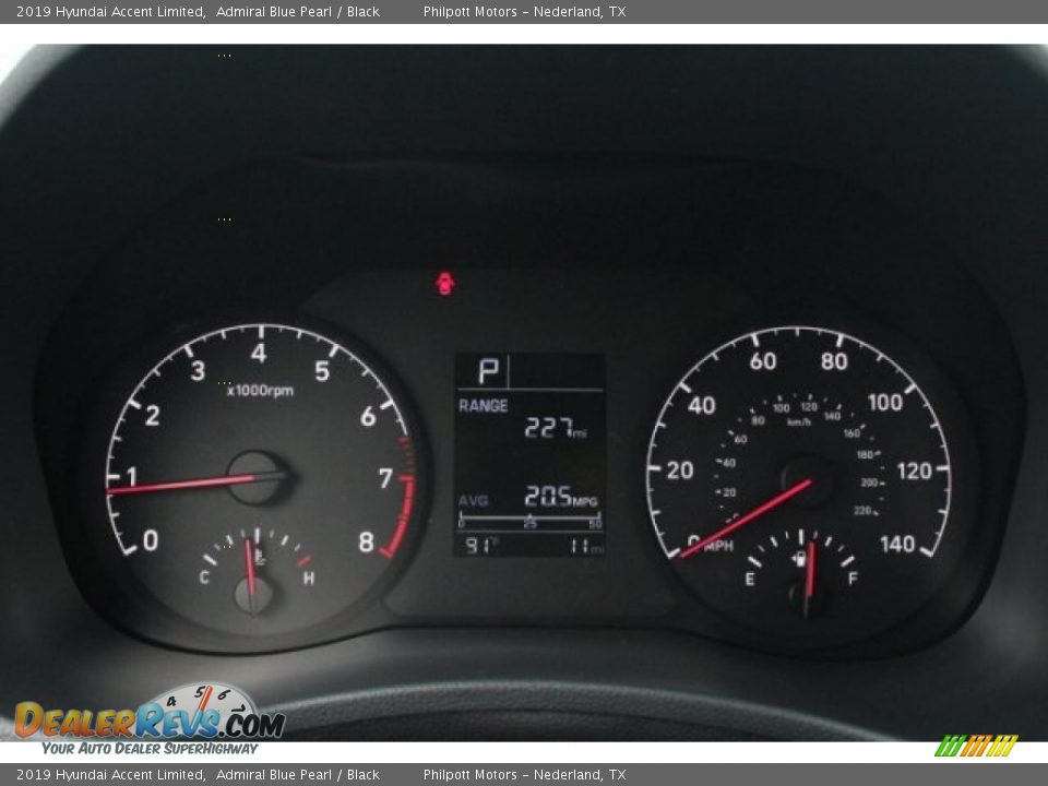 2019 Hyundai Accent Limited Gauges Photo #18