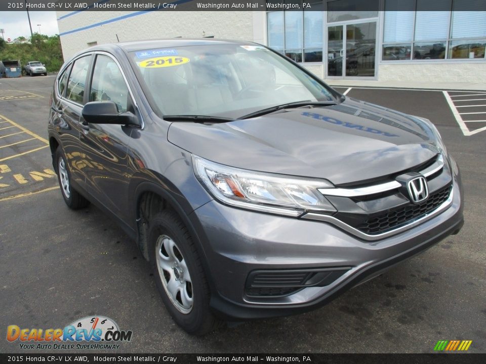 2015 Honda CR-V LX AWD Modern Steel Metallic / Gray Photo #9