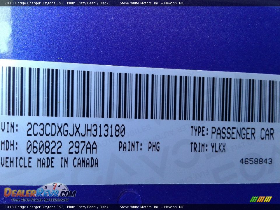 2018 Dodge Charger Daytona 392 Plum Crazy Pearl / Black Photo #35