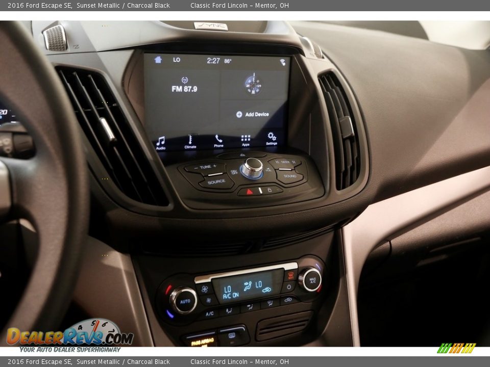 2016 Ford Escape SE Sunset Metallic / Charcoal Black Photo #11