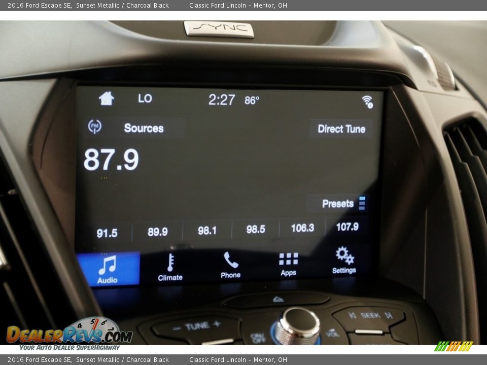 2016 Ford Escape SE Sunset Metallic / Charcoal Black Photo #13