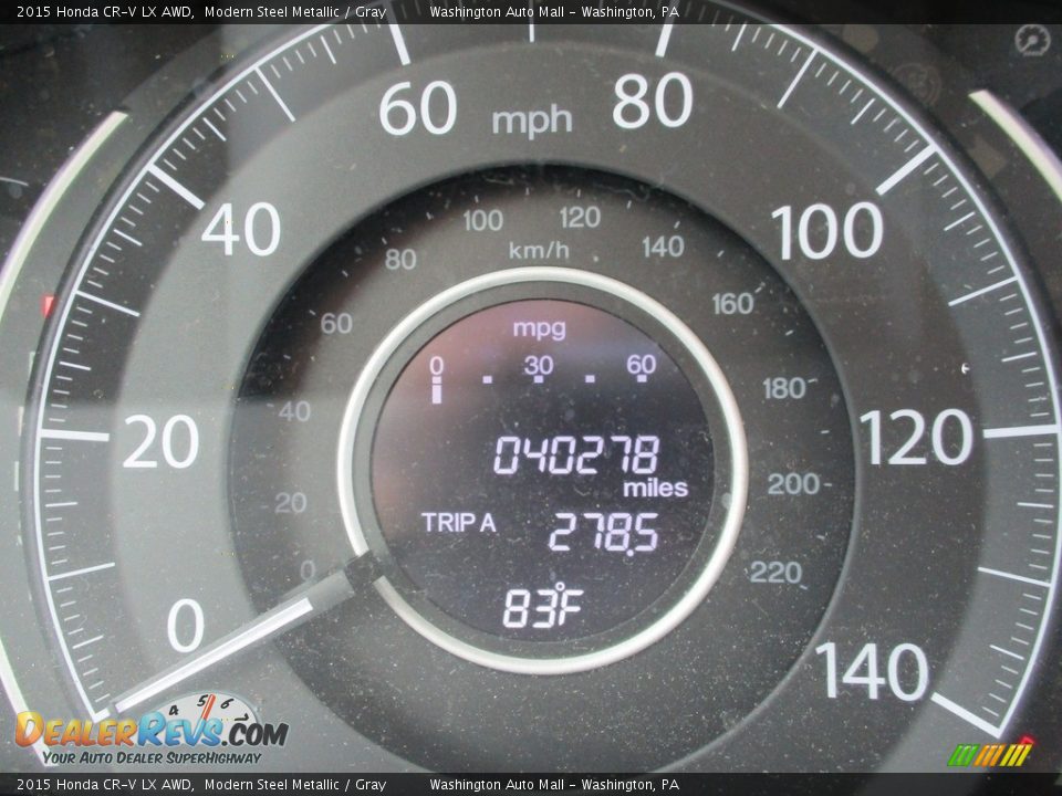 2015 Honda CR-V LX AWD Modern Steel Metallic / Gray Photo #20