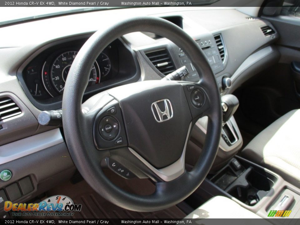 2012 Honda CR-V EX 4WD White Diamond Pearl / Gray Photo #13