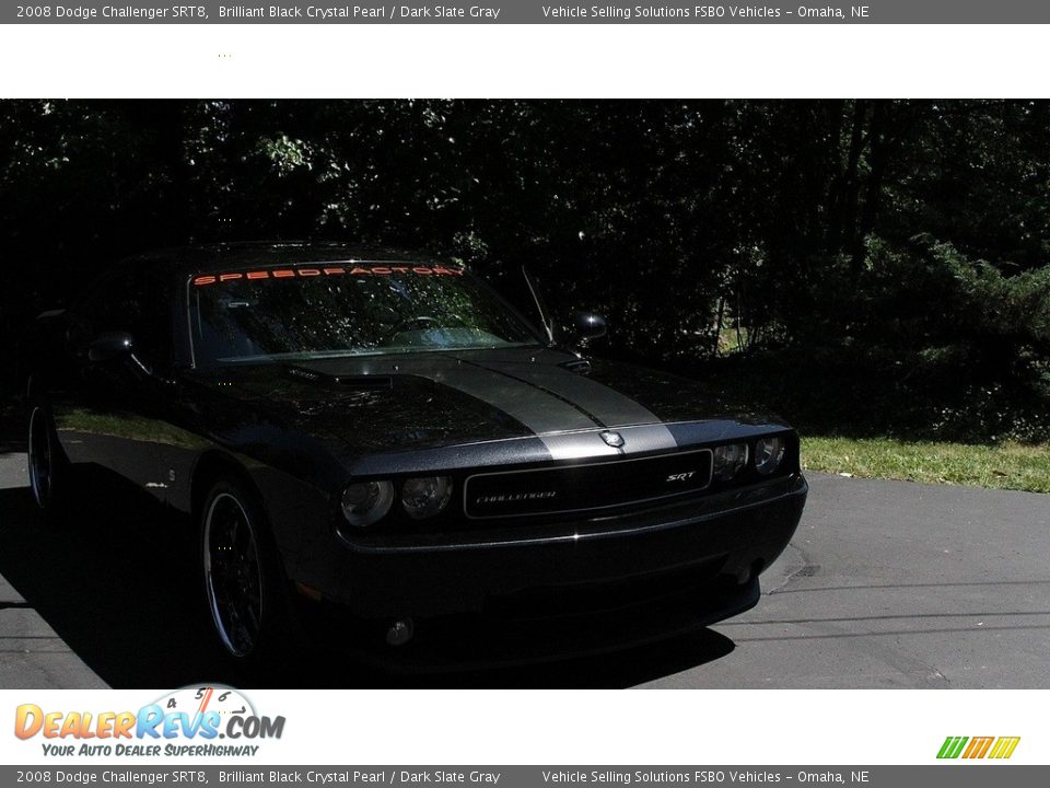 2008 Dodge Challenger SRT8 Brilliant Black Crystal Pearl / Dark Slate Gray Photo #6