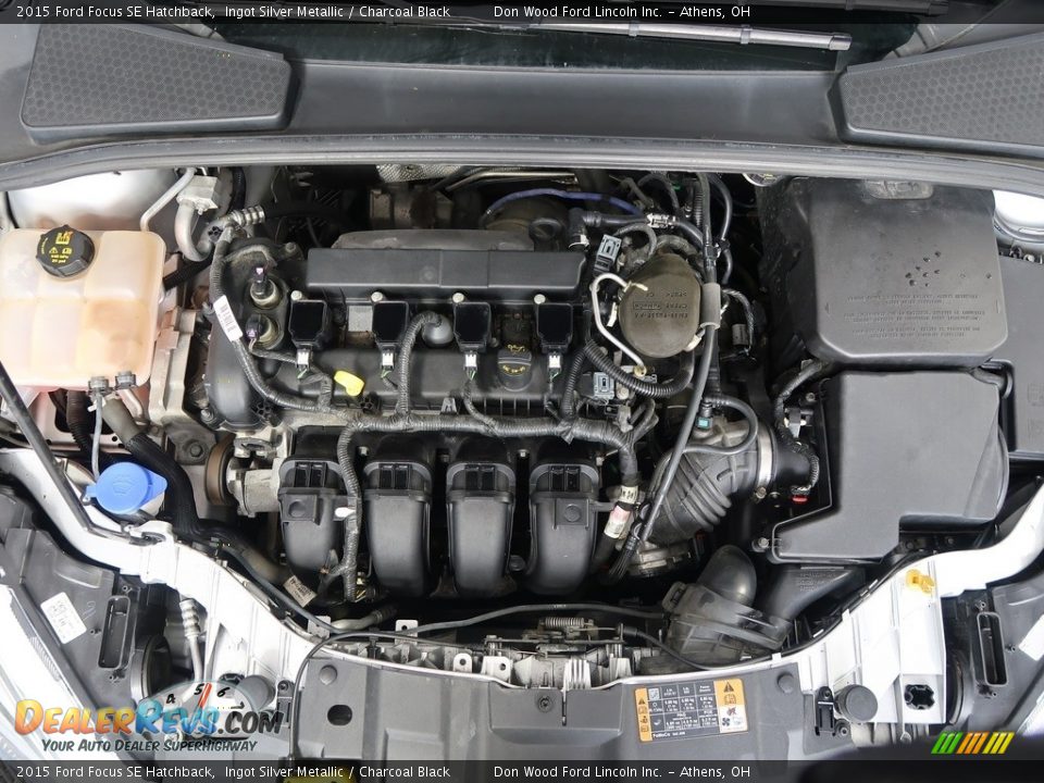 2015 Ford Focus SE Hatchback Ingot Silver Metallic / Charcoal Black Photo #32
