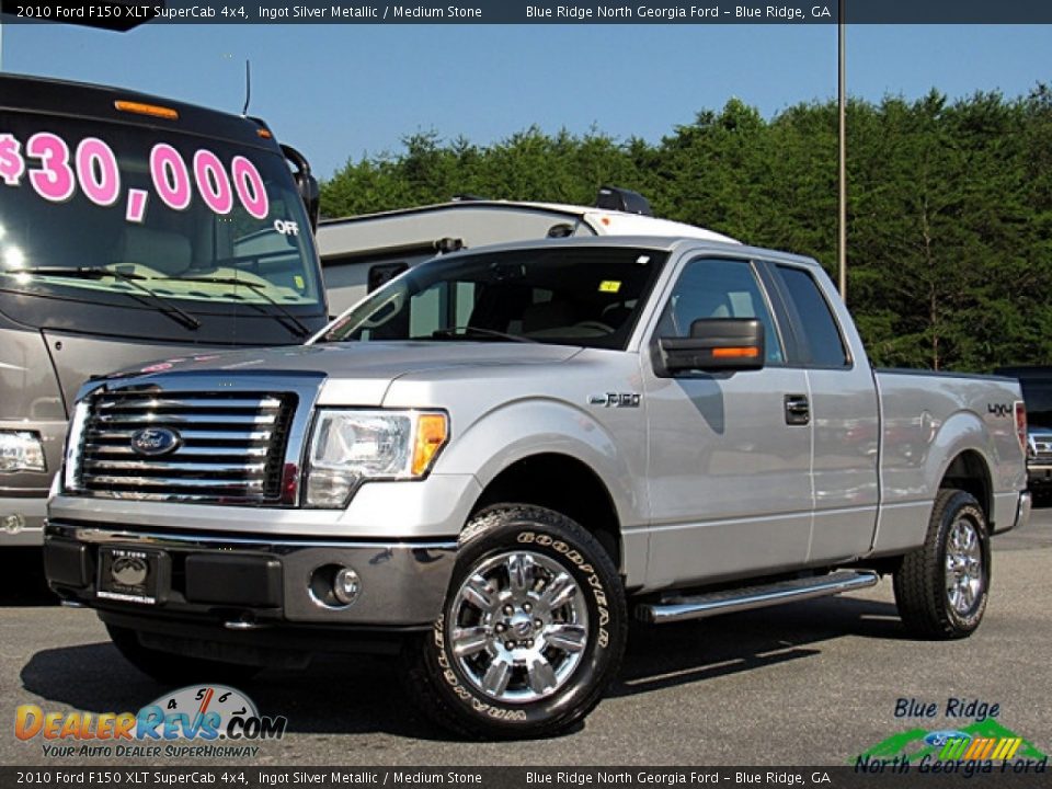 2010 Ford F150 XLT SuperCab 4x4 Ingot Silver Metallic / Medium Stone Photo #1