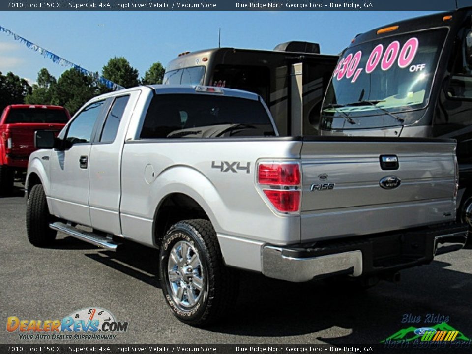 2010 Ford F150 XLT SuperCab 4x4 Ingot Silver Metallic / Medium Stone Photo #2