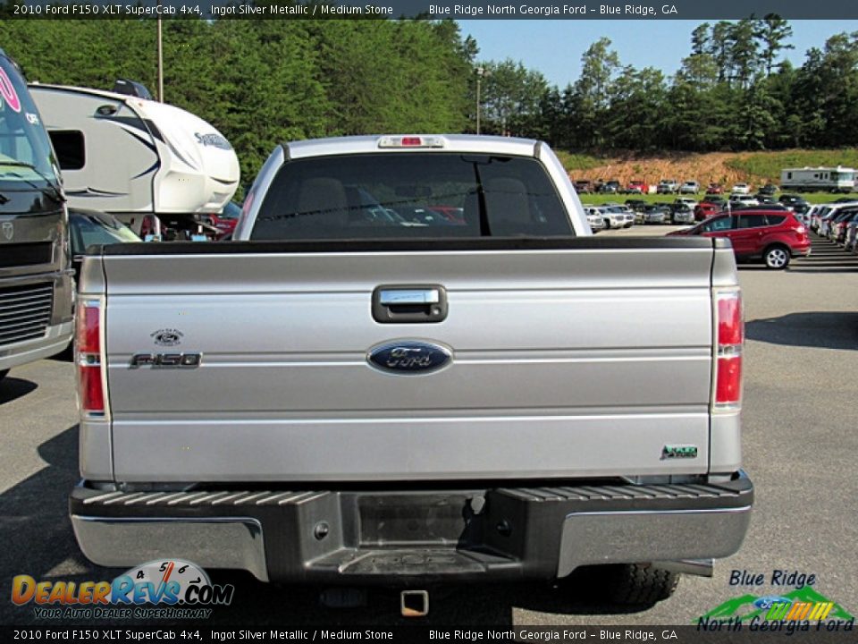 2010 Ford F150 XLT SuperCab 4x4 Ingot Silver Metallic / Medium Stone Photo #4