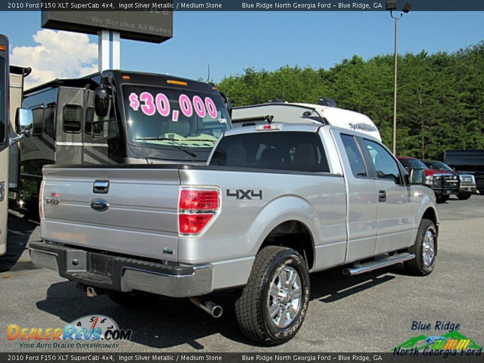 2010 Ford F150 XLT SuperCab 4x4 Ingot Silver Metallic / Medium Stone Photo #5