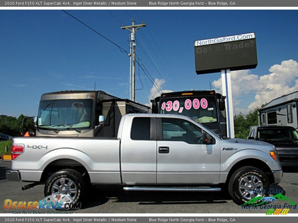 2010 Ford F150 XLT SuperCab 4x4 Ingot Silver Metallic / Medium Stone Photo #6