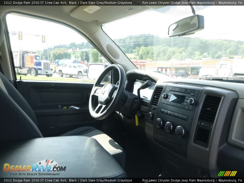 2012 Dodge Ram 1500 ST Crew Cab 4x4 Black / Dark Slate Gray/Medium Graystone Photo #11