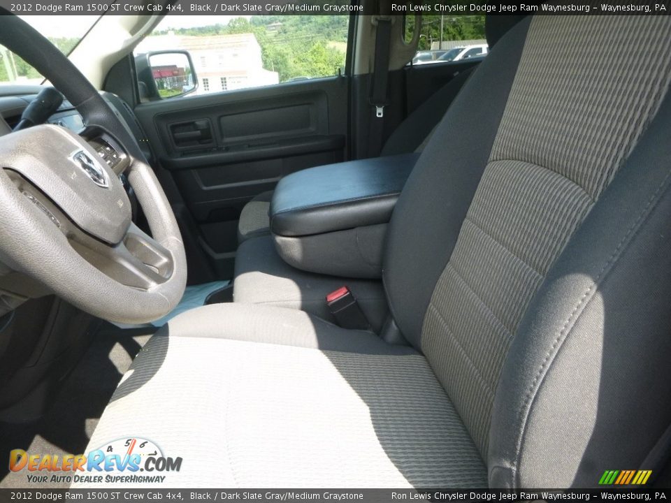 2012 Dodge Ram 1500 ST Crew Cab 4x4 Black / Dark Slate Gray/Medium Graystone Photo #16
