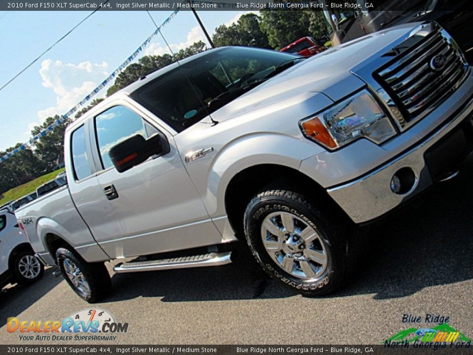 2010 Ford F150 XLT SuperCab 4x4 Ingot Silver Metallic / Medium Stone Photo #30