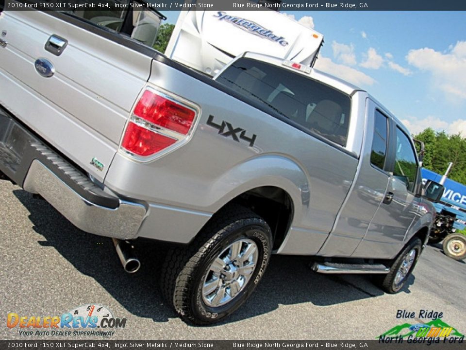 2010 Ford F150 XLT SuperCab 4x4 Ingot Silver Metallic / Medium Stone Photo #31
