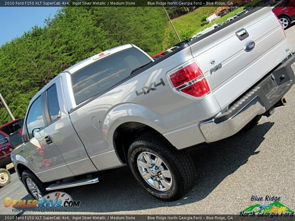 2010 Ford F150 XLT SuperCab 4x4 Ingot Silver Metallic / Medium Stone Photo #32