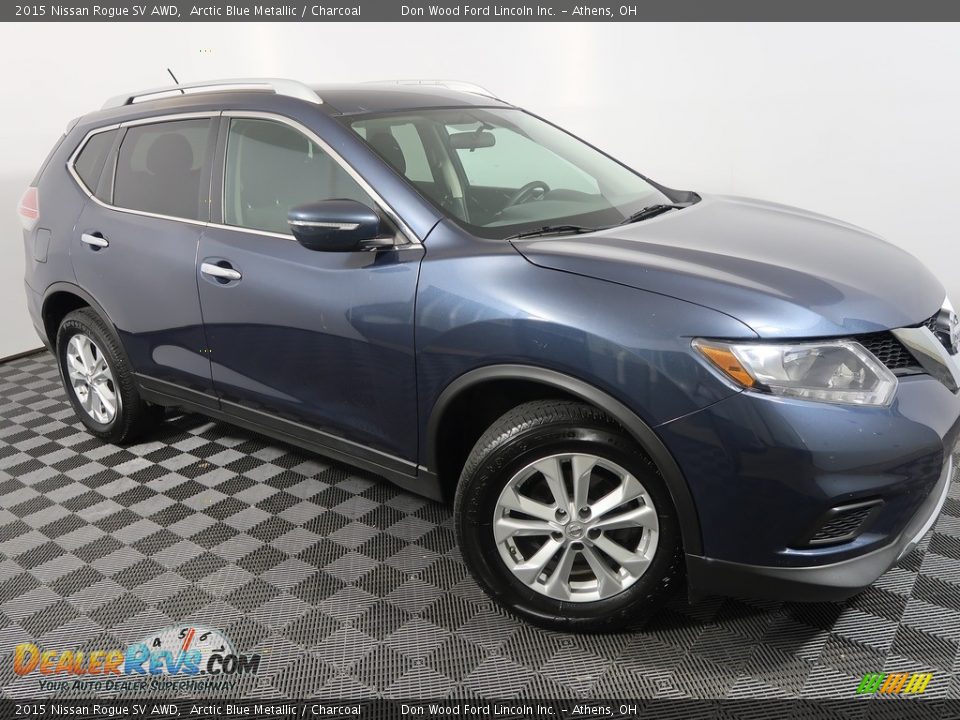 2015 Nissan Rogue SV AWD Arctic Blue Metallic / Charcoal Photo #5