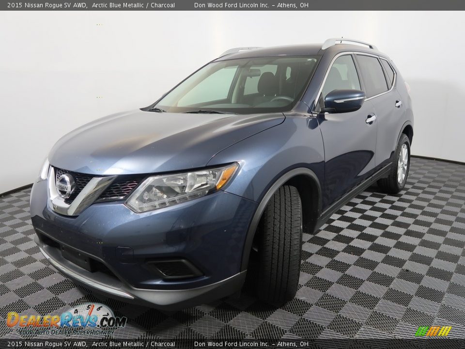 2015 Nissan Rogue SV AWD Arctic Blue Metallic / Charcoal Photo #7