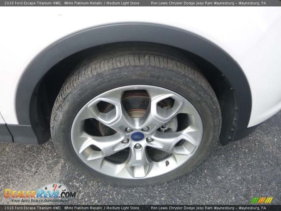 2016 Ford Escape Titanium 4WD White Platinum Metallic / Medium Light Stone Photo #8