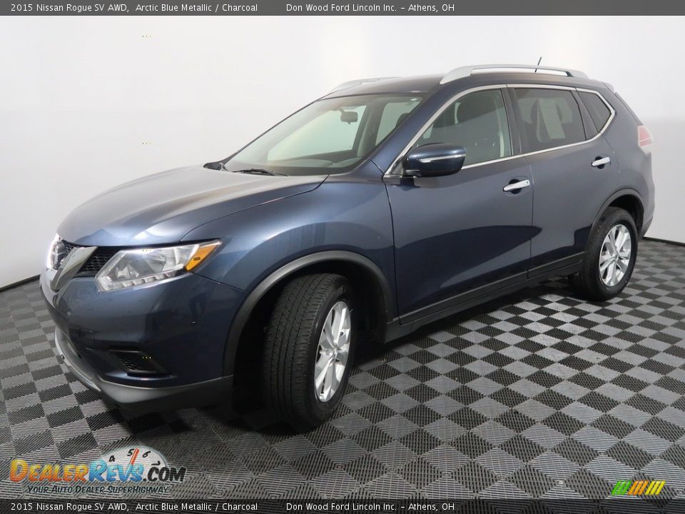 2015 Nissan Rogue SV AWD Arctic Blue Metallic / Charcoal Photo #8