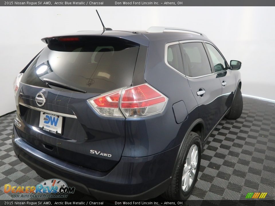 2015 Nissan Rogue SV AWD Arctic Blue Metallic / Charcoal Photo #12