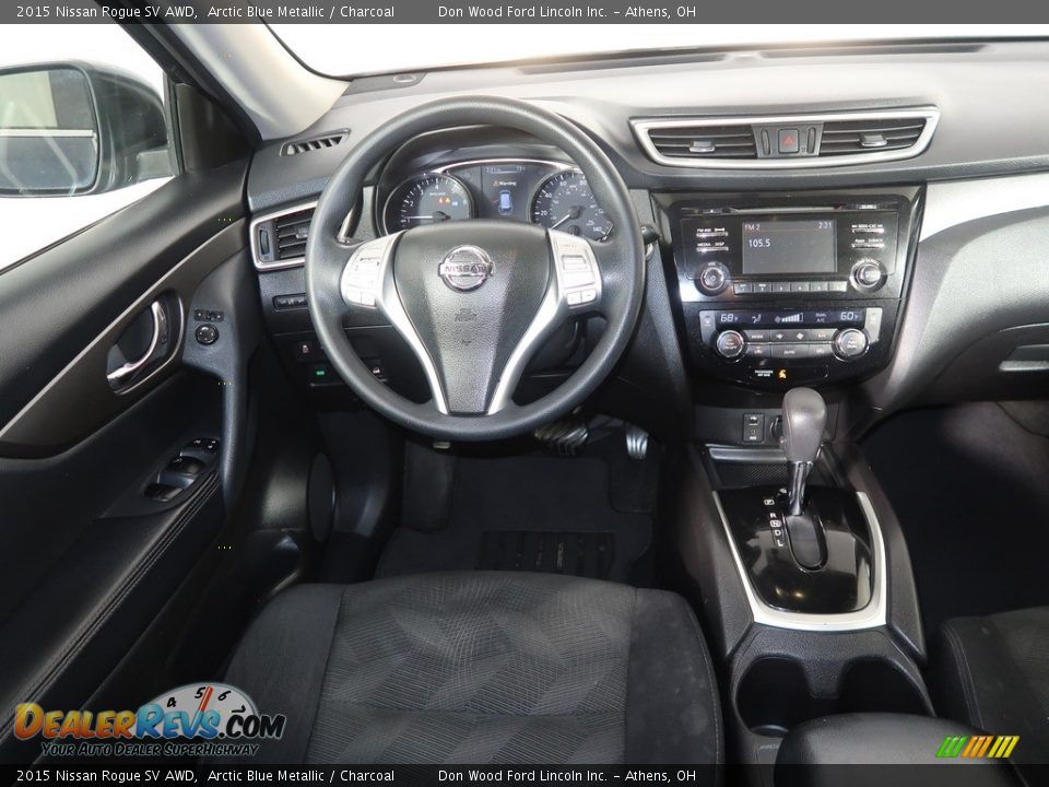 2015 Nissan Rogue SV AWD Arctic Blue Metallic / Charcoal Photo #14