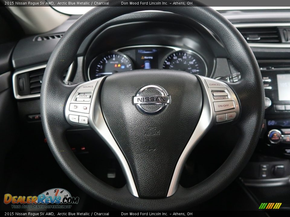 2015 Nissan Rogue SV AWD Arctic Blue Metallic / Charcoal Photo #15