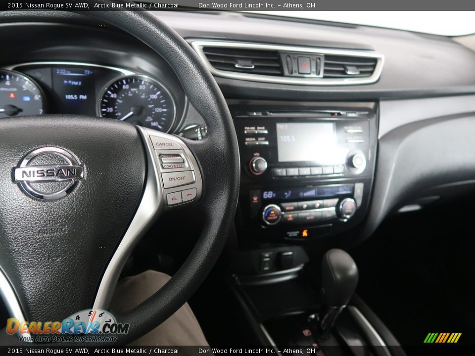 2015 Nissan Rogue SV AWD Arctic Blue Metallic / Charcoal Photo #18
