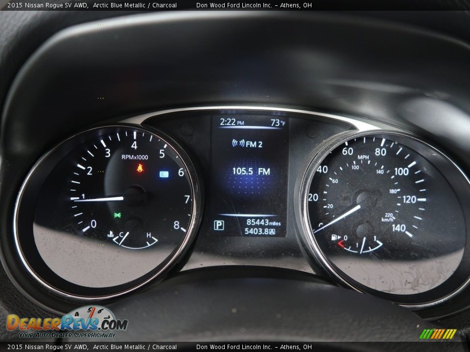 2015 Nissan Rogue SV AWD Arctic Blue Metallic / Charcoal Photo #19