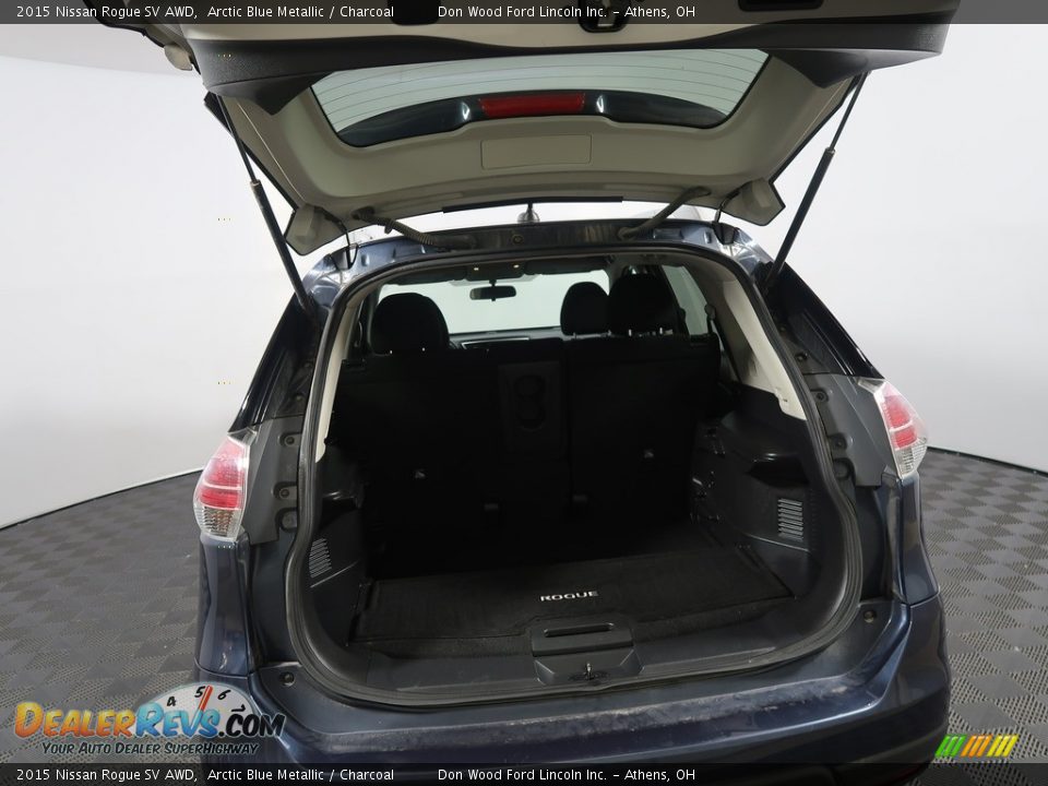 2015 Nissan Rogue SV AWD Arctic Blue Metallic / Charcoal Photo #29