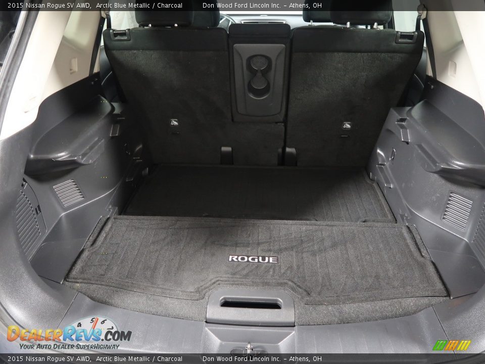 2015 Nissan Rogue SV AWD Arctic Blue Metallic / Charcoal Photo #30