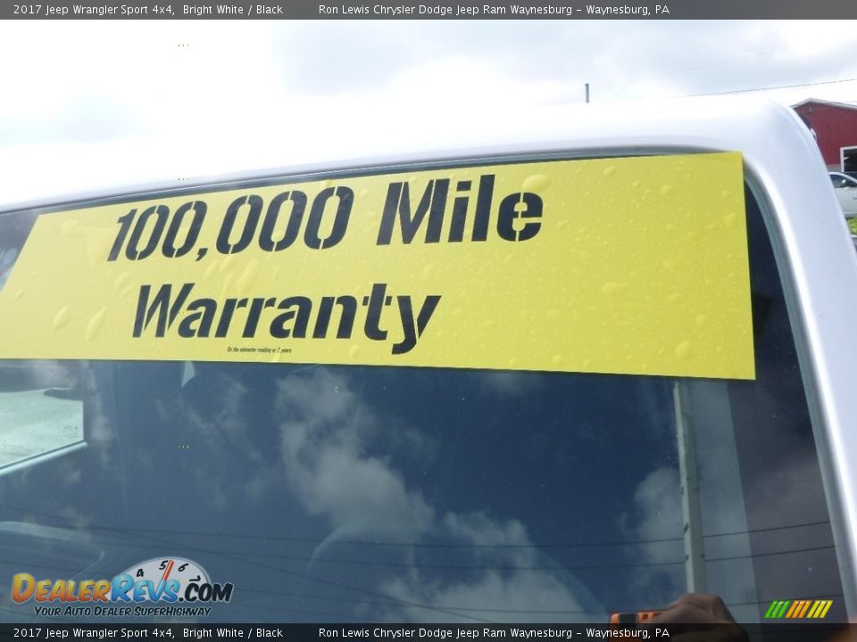 2017 Jeep Wrangler Sport 4x4 Bright White / Black Photo #13