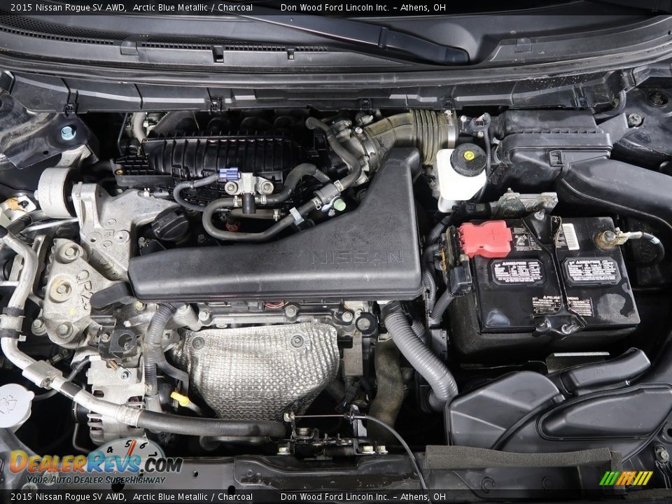 2015 Nissan Rogue SV AWD Arctic Blue Metallic / Charcoal Photo #33