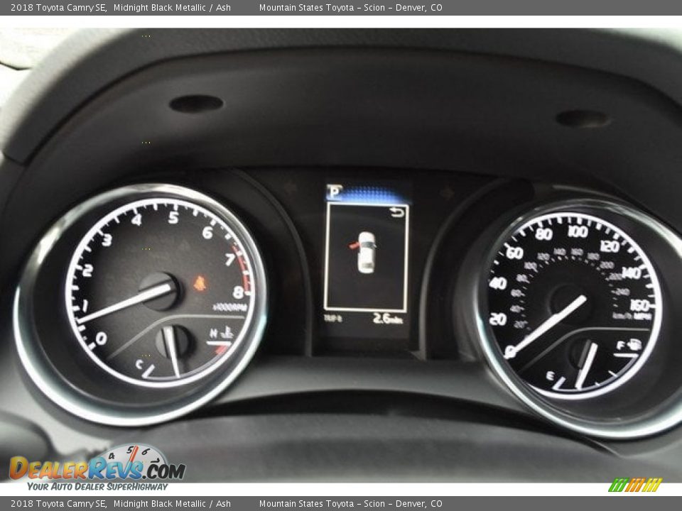 2018 Toyota Camry SE Midnight Black Metallic / Ash Photo #28