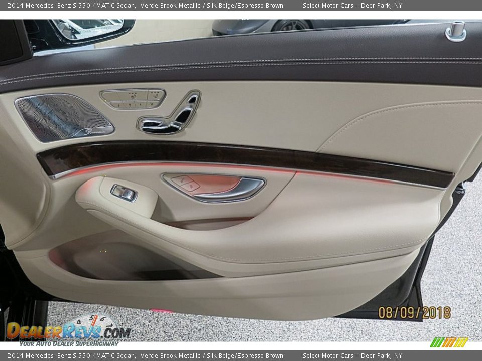 2014 Mercedes-Benz S 550 4MATIC Sedan Verde Brook Metallic / Silk Beige/Espresso Brown Photo #21