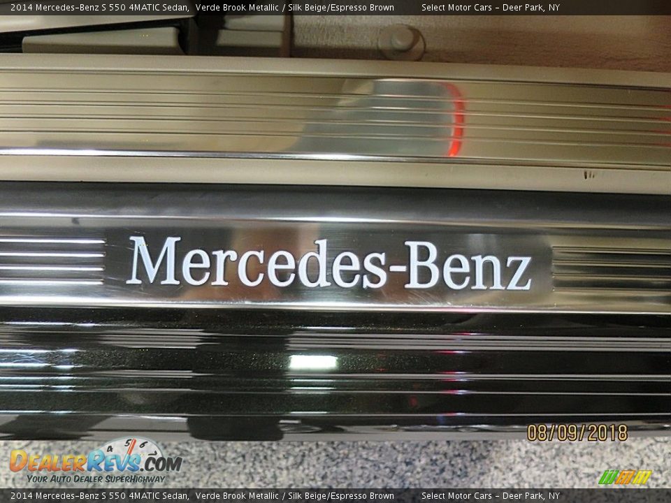 2014 Mercedes-Benz S 550 4MATIC Sedan Verde Brook Metallic / Silk Beige/Espresso Brown Photo #22