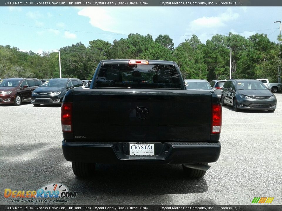 2018 Ram 1500 Express Crew Cab Brilliant Black Crystal Pearl / Black/Diesel Gray Photo #4