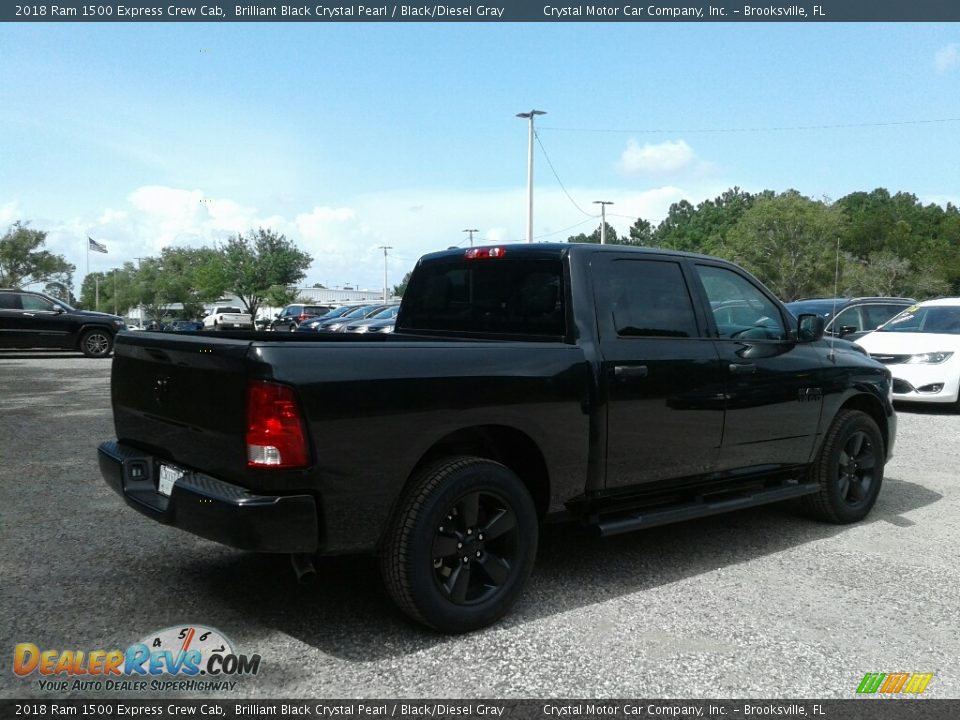 2018 Ram 1500 Express Crew Cab Brilliant Black Crystal Pearl / Black/Diesel Gray Photo #5