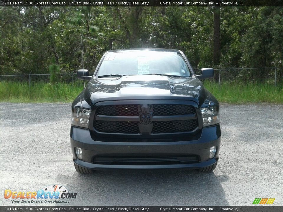 2018 Ram 1500 Express Crew Cab Brilliant Black Crystal Pearl / Black/Diesel Gray Photo #8