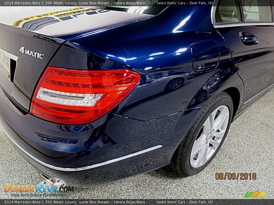 2014 Mercedes-Benz C 300 4Matic Luxury Lunar Blue Metallic / Sahara Beige/Black Photo #10
