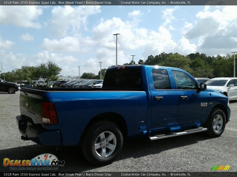 2018 Ram 1500 Express Quad Cab Blue Streak Pearl / Black/Diesel Gray Photo #5