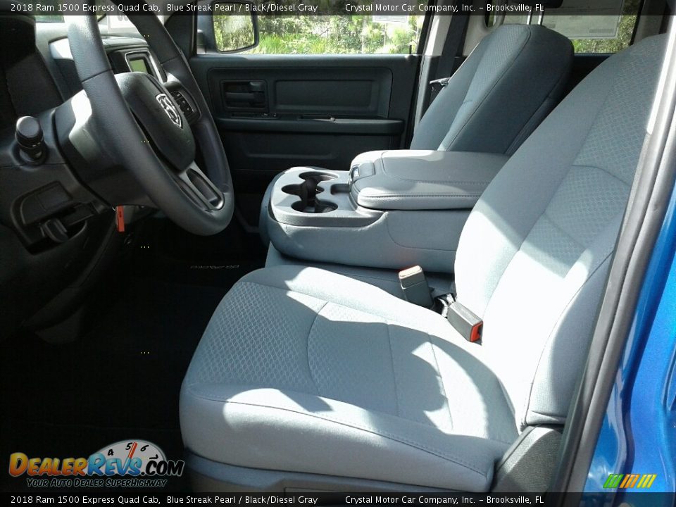 2018 Ram 1500 Express Quad Cab Blue Streak Pearl / Black/Diesel Gray Photo #9