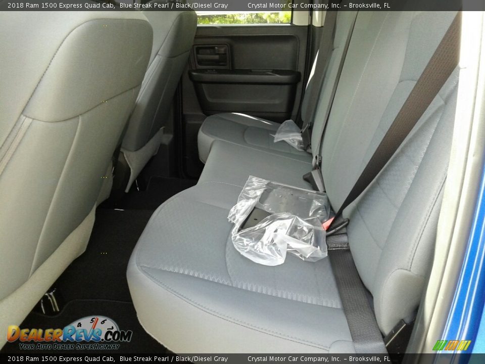 2018 Ram 1500 Express Quad Cab Blue Streak Pearl / Black/Diesel Gray Photo #10