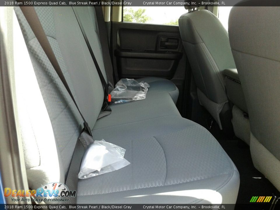 2018 Ram 1500 Express Quad Cab Blue Streak Pearl / Black/Diesel Gray Photo #11