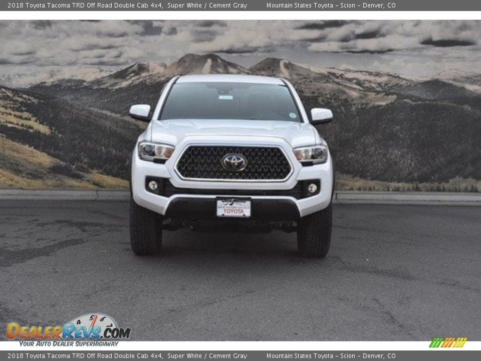 2018 Toyota Tacoma TRD Off Road Double Cab 4x4 Super White / Cement Gray Photo #2