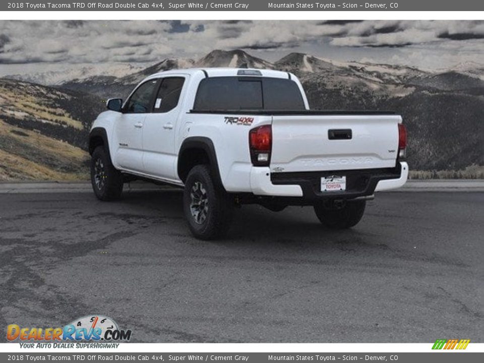2018 Toyota Tacoma TRD Off Road Double Cab 4x4 Super White / Cement Gray Photo #3